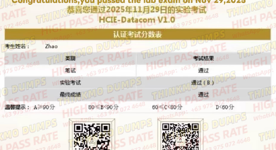 ThinkMo Dumps : Dec HCIE-